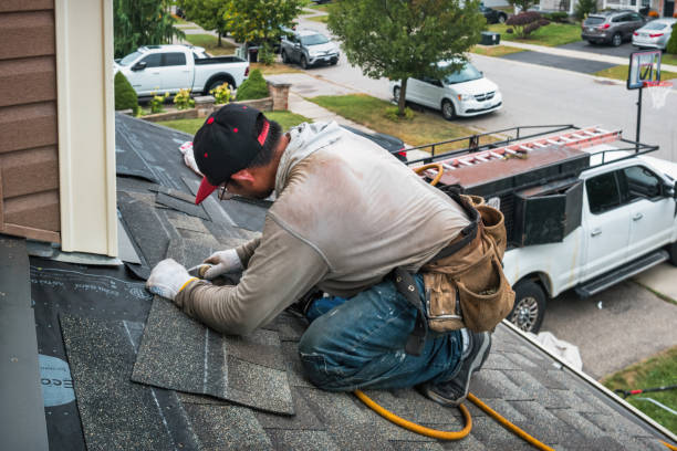 Professional Flat Roof Repair technician working in Montpelier, ND